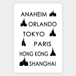 My Cities (Black on Color) Magnet